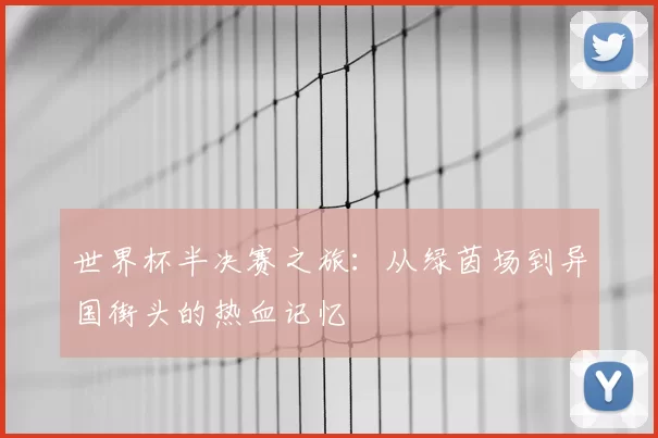 世界杯半决赛之旅:从绿茵场到异国街头的热血记忆