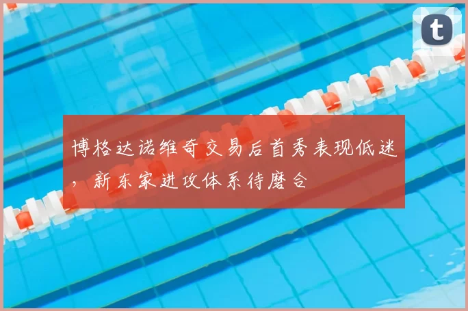 博格达诺维奇交易后首秀表现低迷，新东家进攻体系待磨合