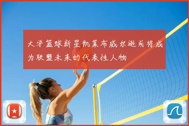 大学篮球新星凯莱布威尔逊或将成为联盟未来的代表性人物